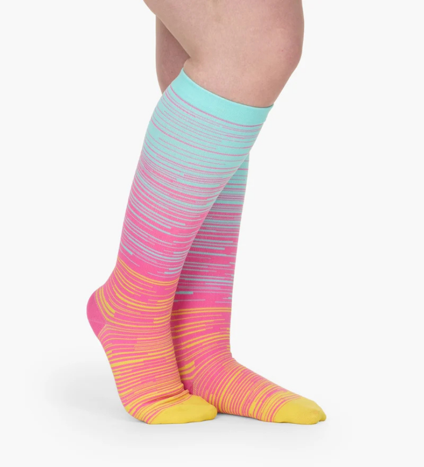 Stripes - Wide Compression Socks